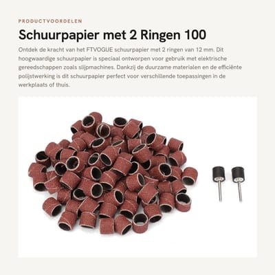 Dailygoods - Schuurpapier met 2 Ringen - 100 Stuks - Voor Elektrisch Gereedschap - Medium Korrel - Houtbewerking - Metaalbewerking - Geschikt voor Sch...