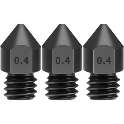 Aibecy Lot de 3 buses en acier trempé 0,8 mm pour imprimante 3D Pro à filament 1,75 mm 0.4mm noir