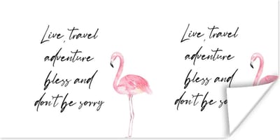 Poster Live, travel, adventure, bless and don't be sorry - Quotes - Spreuken - Reizen - 120x60 cm