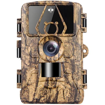 Caméra de piste avec vidéo 8K Images 60MP Vision nocturne Caméra de surveillance de la faune étanche activée par le mouvement pour 4G EU Version with SIM Card & Antenna