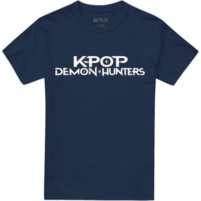 K-Pop Demon Hunters Unisex T-Shirt voor Volwassenen (Marine)