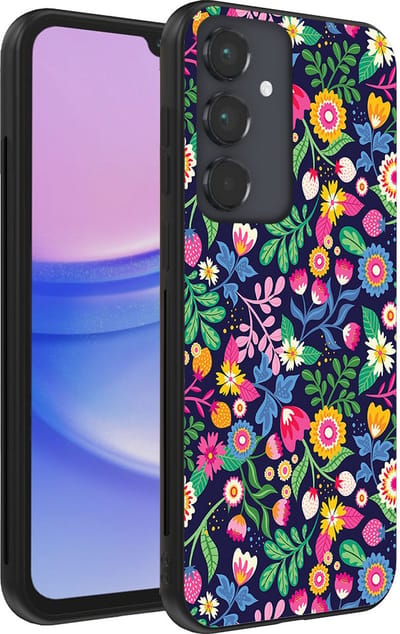 Smartphonica Telefoonhoesje geschikt voor Samsung Galaxy A15 met bloemen opdruk - TPU backcover case flower design geschikt voor Samsung Galaxy A15