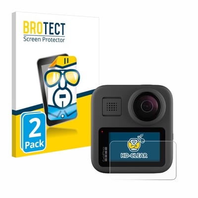 BROTECT - Screenprotector voor GoPro Max - Folie Beschermfolie transparant 2 Stuks
