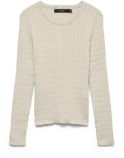 VERO MODA - VMCARE CABLE LS O-NECK PULLOVER - Dames - Gebreide truien