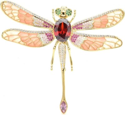 Decoratie Broche - Elegante Pin - Feest Banket - Emaille Zirkonen - 10x9cm - Geel