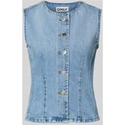 regular fit jeansgilet van puur katoen model 'AYA'
