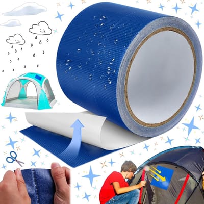 Dailygoods- Zeilreparatietape 8 cm breed - Waterdichte Reparatietape - Hoge Hechting - Voor Tent en Zeil - Duurzaam en Weerbestendig - 5 m Lang