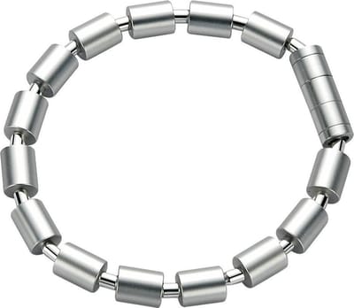 Behave - Magneetarmband zilverkleur mat - Minimalistische stijl heren