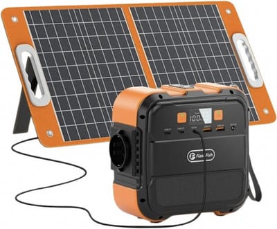 LUMÉ STORE Portable Powerstation - Zonnepaneel 60W - Solar Generator - Thuisbatterij - Ecoflow - Bluetti -120W Output - Oranje