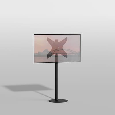 TV vloerstatief Gate 120 Design Tv standaard Trendy Zwart Staal 19-40” - VESA 400x400