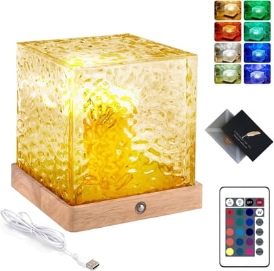 Projectielamp met Afstandsbediening – LED Sfeerlamp met 16 Kleuren & Golfeffect – Draadloos Nachtlampje voor Slaapkamer, Woonkamer & Feestdecoratie