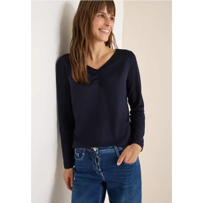 Basic shirt met rimpels