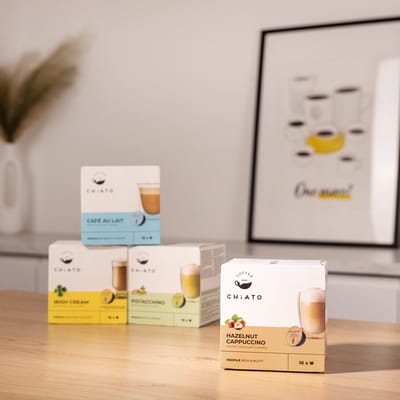 Koffiecapsules compatibel met NESCAFÉ® Dolce Gusto® CHiATO Hazelnut Cappuccino, 16 st.