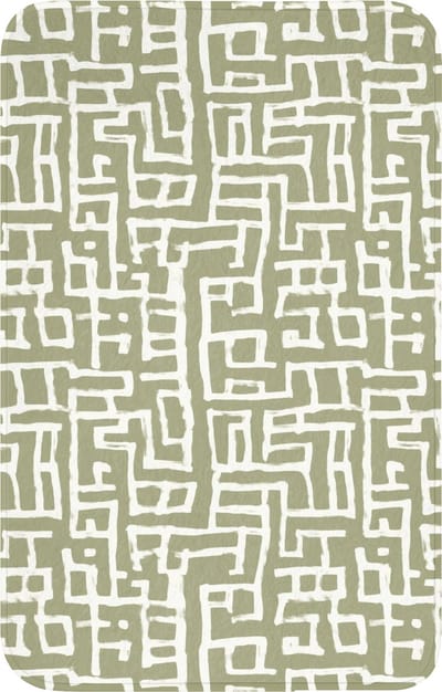 WC mat 50x80 cm - Antislip - Grafisch - Patroon - Groen - Toiletmat - Vloermat - Douchemat - Toilet tapijt - Toiletmatten