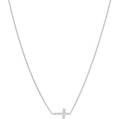 Fossil Dames Ketting 925 sterling zilveren zirconia One Size 88236335