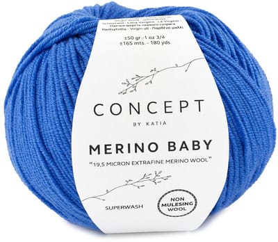 Katia Concept Merino Baby - 57 kobaltblauw - Wol Garen