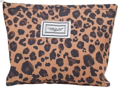 Multifunctionele Make-up Tas voor Vrouwen met Luipaardpatroon, Ideaal voor Cosmetica, Huidverzorging en Accessoires