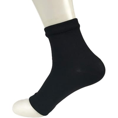 Nylon Gebreide Hoge Elastische Enkelbrace Bergbeklimmen Voetbal Badminton Anti-Verstuiking Sport Enkelbrace Voetbrace L beige