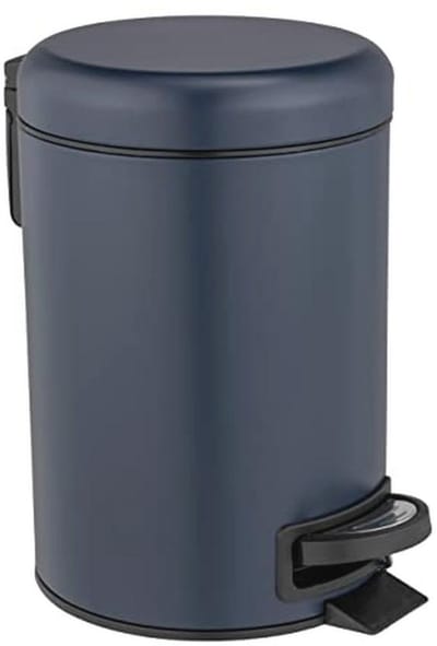 Pedal Bin 3L with Removable Insert - Lacquered Steel - Dark Blue Matt