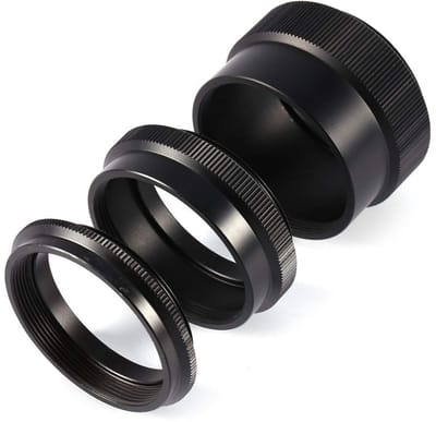 Dailygoods- Macro Extension Tube Set - 3 Adapters 9mm/16mm/30mm - Close Up Ring - M42 Schroefbeugel - Handmatige Lenzen - Scherpte Behouden - Verlengbuis