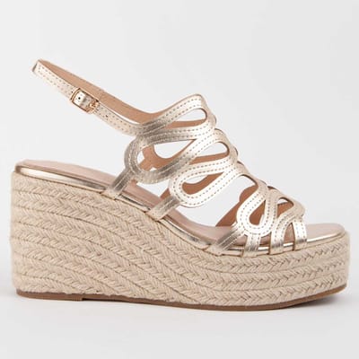 Montevita Sandalen Met Een Sleehak Salia2 Goud