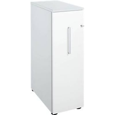 Schäfer Shop  Genius Hoog ladeblok, B 435 x D 800 x H 1296 mm, blank aluminium/wit