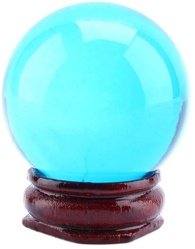 Dailygoods- Kristallen Bol 40 Mm - Koningsblauwe Kwartskristal - Houder - Decoratie - Verzamelobject - K9 Kristal - Kristallen Sphere