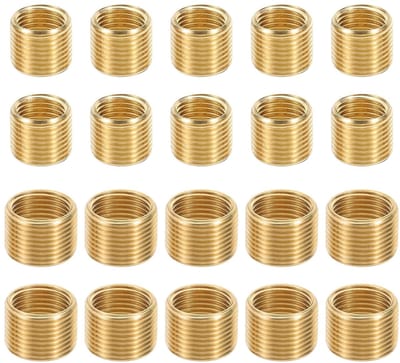 Reducer nuts voor draad M14 x M12 x 10 mm - M12 x M10 x 10 mm - 20 stuks mannelijke-vrouwelijke inserts voor fijne draad - connector voor schroefbuizen - afstand 1 mm
