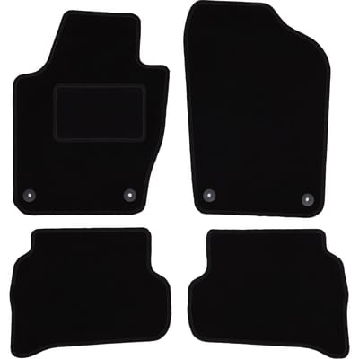 Zwarte veloursmatten voor: Volkswagen Polo V hatchback (2009-2017)