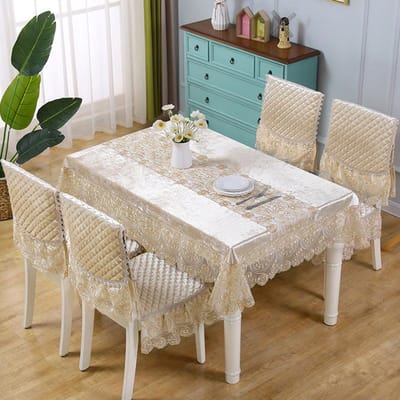 Nordic rond Tafelkleed Kant Hol Fluweel Woonkamer Verfraaiende Decoratieve Doek Licht Luxe Lang Tafelkleed 130*180