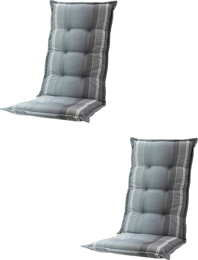 Madison - Tuinkussen - Lage Rug - 2 st - Stef Grey - 105x50cm - Grijs