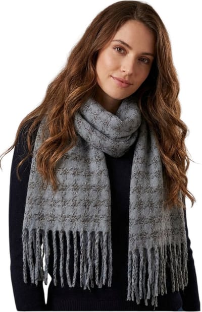 Wintersjaal - Dames Sjaal - Wol & Viscose - Sjaal Dames - Zacht & Warm - Herfst Sjaal - Shawl - Sjaal dames winter - Dames wintersjaal - Wintersjaal dames - Omslagdoek - JeansBlue - 200 * 65 cm