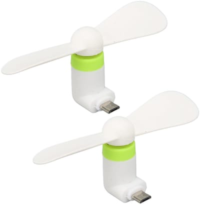 Store_9 - Mini Mobiele Telefoon Ventilator - Compact en Handig - Wit - USB Ventilator - Voor Micro USB en Type C Apparaten