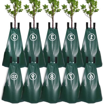 10 Stuks Boom Watergeefzak, 75 Liter, UV-bestendig PVC, Duurzame Irrigatiezak voor Bomen en Bemesting