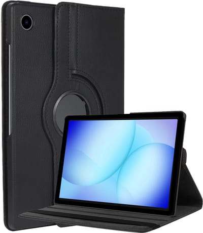 Hoesje - Geschikt voor Samsung Galaxy Tab A11 Plus / A9 Plus - 360 Graden Hoes - Draaibare Hard Cover Case - Tablethoes Draaibaar - Zwart