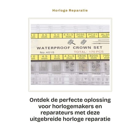 Dailygoods- Horloge Reparatie Kit - Roestvrij Staal Kroon/Veerstaaf Set - Draagbaar/Compact - Reparatie Tool - Accessoire met Doos - Handig in Gebruik - Horloge Gereedschap