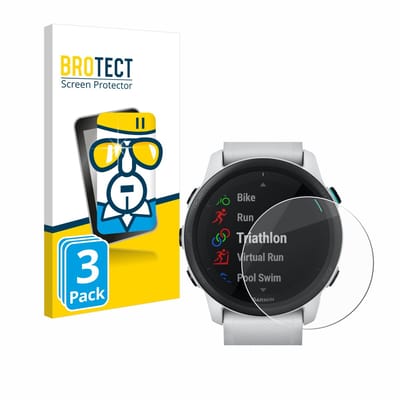BROTECT - Glas Screenprotector voor Garmin Forerunner 745 - Gehard Beschermglas 9H 3 Stuks