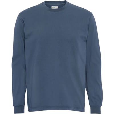 T-shirt met lange mouwen Colorful Standard Organic oversized petrol blue
