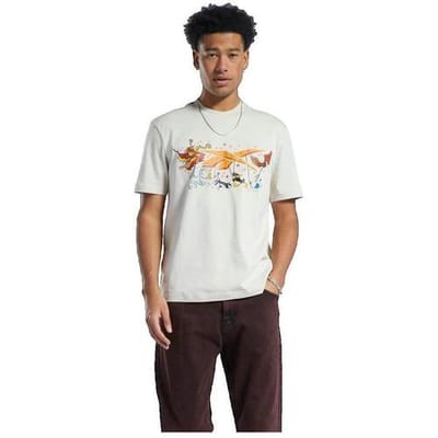 T-shirt Korte Mouw Reebok Sport T-shirt Looney Tunes Beige