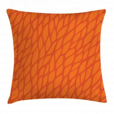 Brandoranje Kussenhoes – Abstracte bladeren – Dubbelzijdig – 50x50 cm