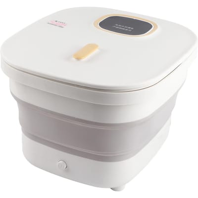 Baignoire Pédicure Pliable 10 Rouleaux de Massage Température Constante Bain de Pieds Portable white