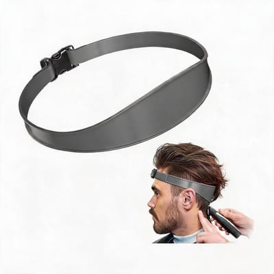 Haarknipsjabloon - Haarsnijsjabloon Gebogen Band - Zelf Kapsel Maken - Verstelbaar Siliconen Ontwerp - 63 cm - Grijs