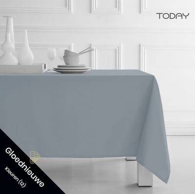 Today tafelkleed - 180x180 / Fusain - Tafellaken - Tafellinnen
