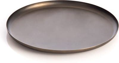 XLBoom Bao Tray Small Ø 25 cm Soft Black - Design serveerschaal van roestvrij staal - Verkrijgbaar in Soft Black | Matt Black | Soft Copper | Red | Green - Luxe dienblad voor tafel & interieur