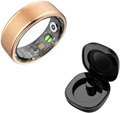 DrPhone RingSense V3 – Smart Ring - Europese ringmaat 54 - 5ATM Waterdicht – Slaapmonitor – Hartslagmeter - SpO2 + Case - Rose Goud Kleurig