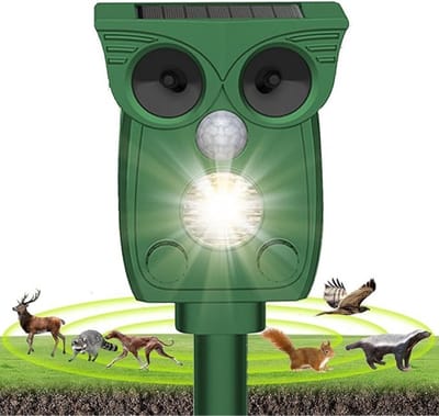Thuys – Katten Verjager Voor De Tuin – Kattenschrik – Afweermiddel – 8cm x 3cm x 20cm – Groen