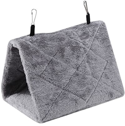 Inovra- Hangmat met Standaard - Hangmat voor Vogels - Pluche Hangmat - Vogelbed - Warme Slaaphut - Comfortabel en Zacht - Vogelnest