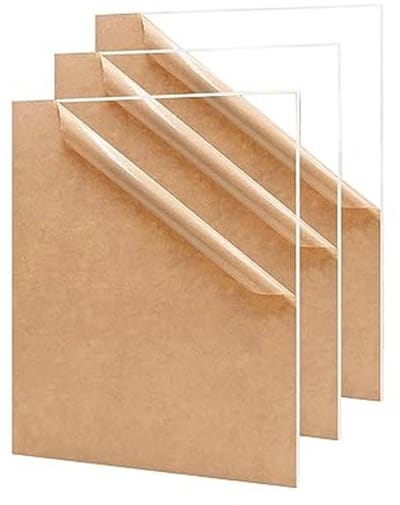 Transparante acryl kunststof platen 3 stuks, 297 x 210 mm, knutselen en decoratie
