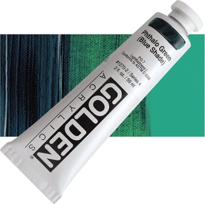 Golden Heavy Body Acrylverf serie 4 | Phthalo Green (Blue Shade) (1270-2) 59 ml