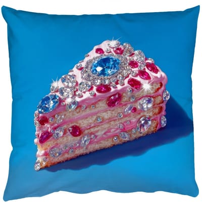 Sierkussens - Kussentjes Woonkamer - 50x50 cm - Taart - Edelstenen - Glitters - Roze